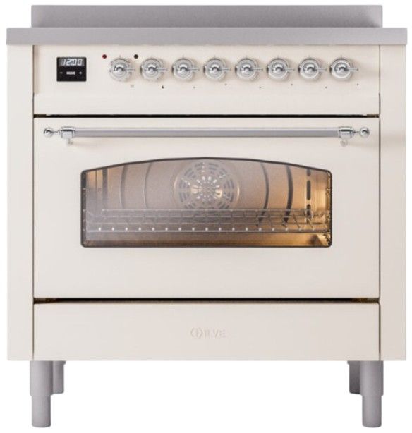 Ilve® Nostalgie II Series 36" Antique White Pro Style Induction Range-1