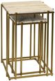 Stylecraft 2-Piece Marble and Gold Side Table Set-1