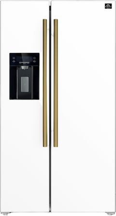 FORNO® Espresso Salerno 36 in. 20.0 Cu. Ft. White Counter Depth Side-by-Side Refrigerator