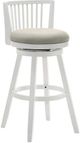 Armen Living Harper Fog/Matte White Swivel Bar Stool-0