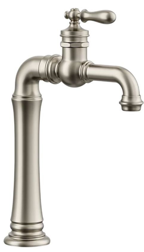 KOHLER® Artifacts® Gentleman's® Vibrant Brushed Nickel Single-Handle Bathroom Sink Faucet-0