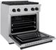 ZLINE Autograph Edition Paramount 30" Satin Stainless Steel Pro Style Dual Fuel Range with Matte Black Accents-3