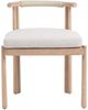 Classic Home Oliver 2-Piece Butterscotch Fabric/Wooden Outdoor Dining Chair Set-2