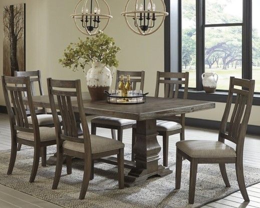 Signature Design by Ashley® Wyndahl 7-Piece Rustic Brown Dining Set-3