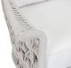Sunset West Dana Natural Linen Aluminum/Olefin Rope Outdoor Wing Chair with Linen Canvas Cushion-1