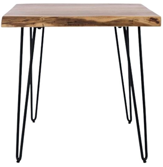 Jofran Inc. Nature's Edge Natural End Table with Black Base-1