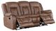 New Classic® Home Furnishings Morello Brown Dual Manual Reclining Sofa-3