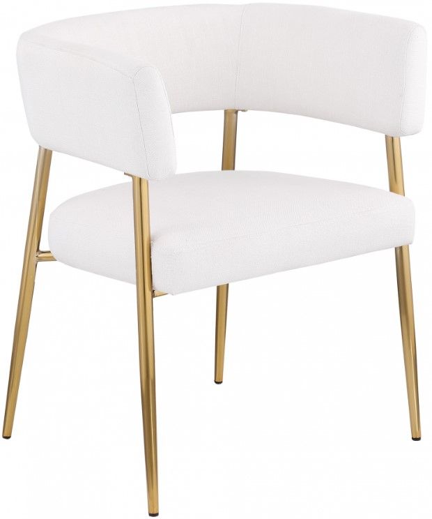 Meridian Furniture Creston Cream/Gold Dining Chair-0