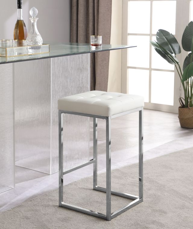Meridian Furniture Nicola White Faux Leather Counter Stool-3