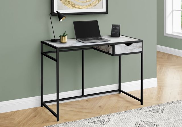 Monarch Specialties Inc. White Computer Desk-0