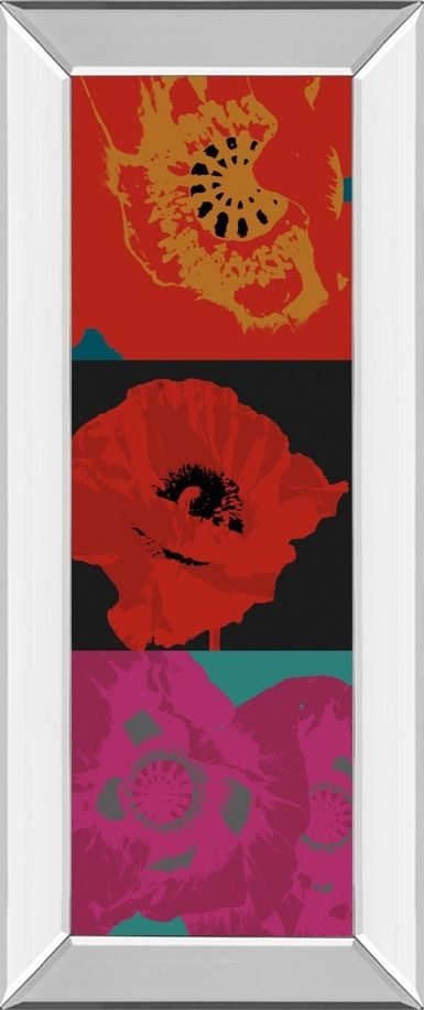 Classy Living Li-Legger, D Pop Poppies Vivid Trio Bloom Wall Art-0