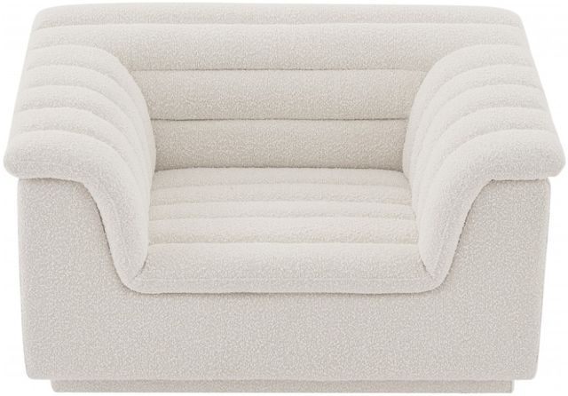 Meridian Furniture Cascade Cream Boucle Fabric Chair-1