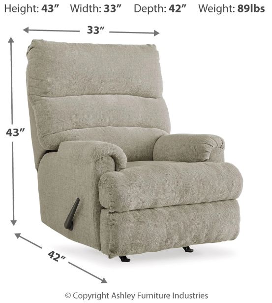 Signature Design by Ashley® Man Fort Dusk Manual Rocker Recliner-3