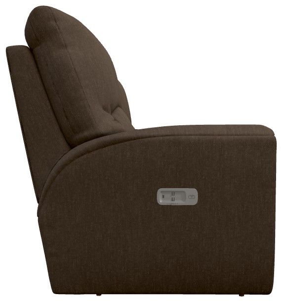 La-Z-Boy® Cassian Teak Power Reclining Loveseat with Console and Headrest-3
