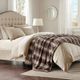 Olliix by Madison Park Zuri 1 Chocolate Faux Fur Oversized Bed Throw-1