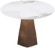 Modus Furniture Crossroads 2.0 Carmel Chanelle Top Round Dining Table with Bronze Base-0