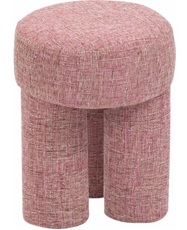 Meridian Furniture Larson Pink Ottoman/Stool					-1