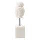 A & B Home White Buddha Head-2