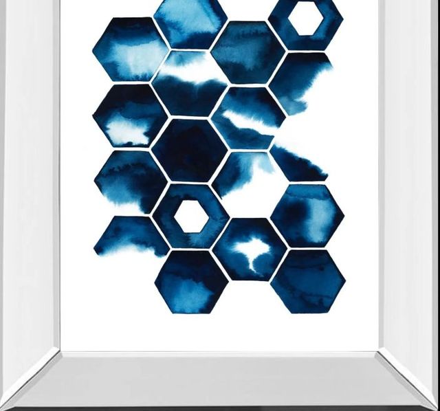 Classy Art Stormy Geometry II by Grace Popp Mirror Framed Wall Art-1