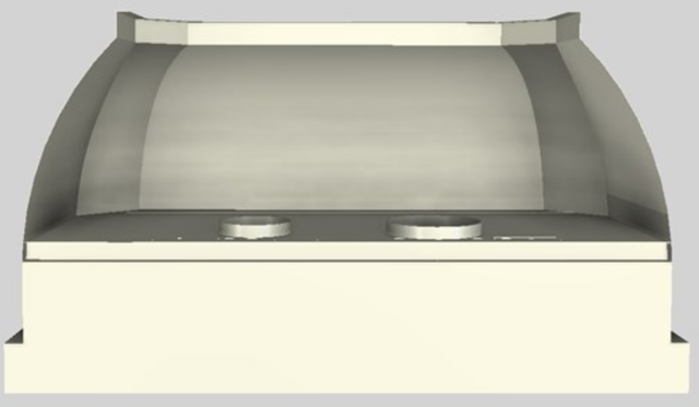 Vent-A-Hood® Designer Series 54" Biscuit Wall Mounted Range Hood-3