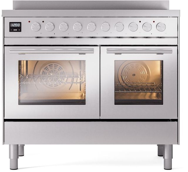 Ilve® Professional Plus II 40" Stainless Steel Pro Style Induction Range-2