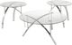 Brassex Inc. 3-Piece Silver Round Coffee Table Set-0