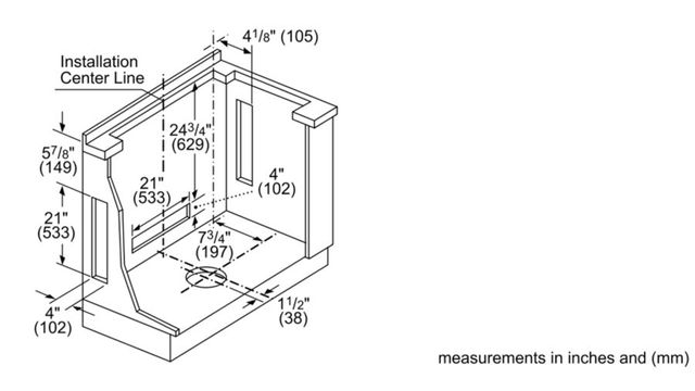 Bosch® 800 Series 37" Stainless Steel Downdraft Ventilation-4