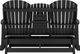 Signature Design by Ashley® Hyland Wave Black Polyethylene Outdoor Glider Loveseat-4
