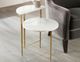 Steve Silver Co. Patna White Side Table with Brass Base-1