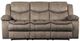 Mazin Furniture Bastrop Brown Fabric Double Reclining Sofa-1