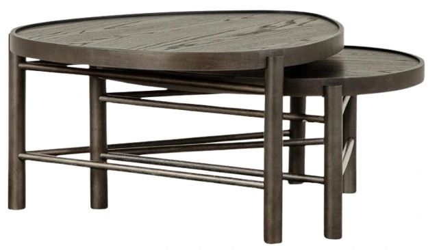 Magnussen Home® Hadleigh Black Coffee Bean Nesting Cocktail Table-0
