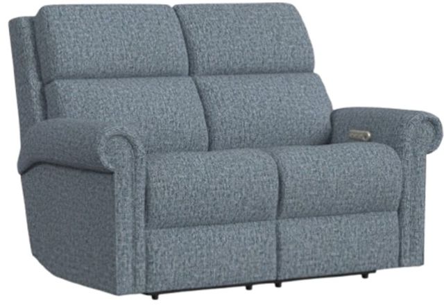 Flexsteel® Customizable Bernard 61"Fabric Power Reclining Loveseat with Headrest and Lumbar-0