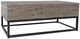 Jofran Inc. East Hampton Distressed Gray Lift Top Cocktail Table with Black Base-0