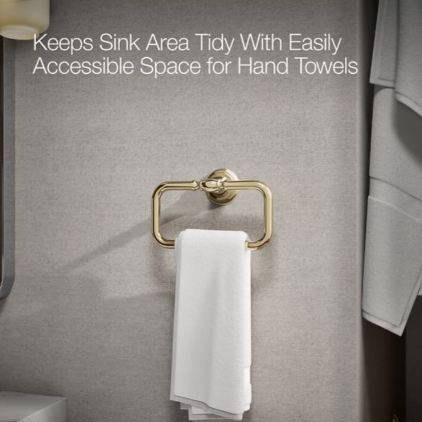 KOHLER® Artifacts® Vibrant French Gold Towel Ring-3