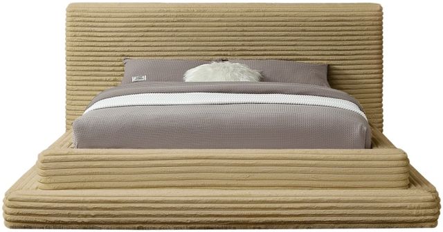 Meridian Furniture Drew Camel Queen Upholstered Panel Bed-1