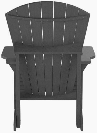C.R. Plastic Generation Line Slate Grey Classic Adirondack Outdoor Chair-2
