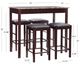 Linon Lancer 5-Piece Black/Brown Tavern Set-2