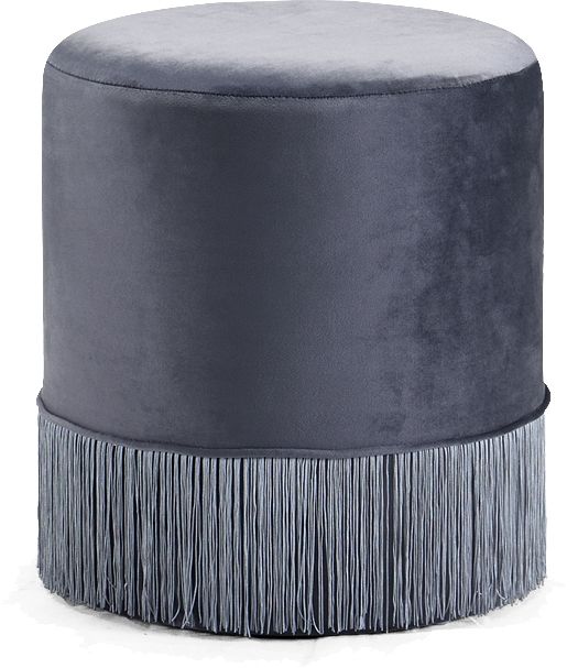 Meridian Furniture Teddy Grey Velvet Stool-0