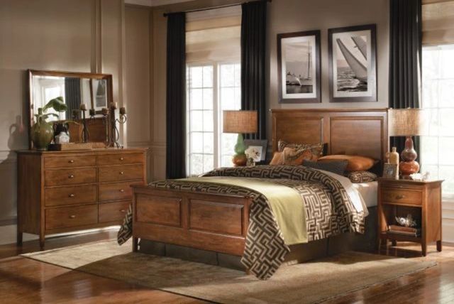 Kincaid® Cherry Park Natural Cherry King Panel Bed-1