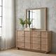 Coaster® Leanne Light Oak Dresser and Mirror Set-1