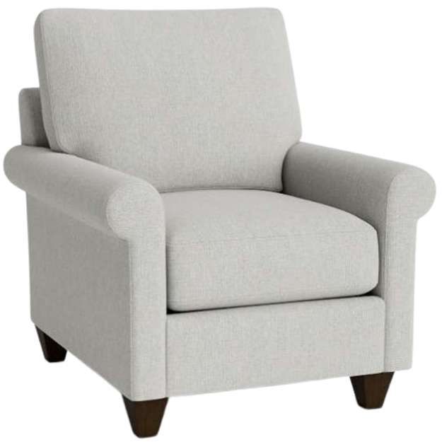 Bassett® Furniture Customizable True Custom® Roll Arm Chair-0