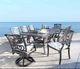 CabanaCoast® Customizable Pure Cast Aluminum 102'' Outdoor Rectangular Dining Table-2