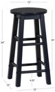 Linon Abby Navy Round Counter Stool-2