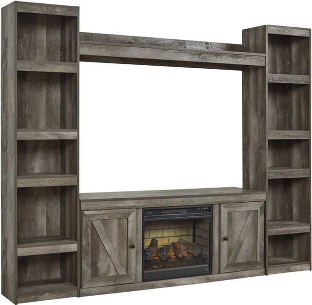 Signature Design by Ashley® Wynnlow 4-Piece Gray Entertainment Center with Electric Fireplace-0