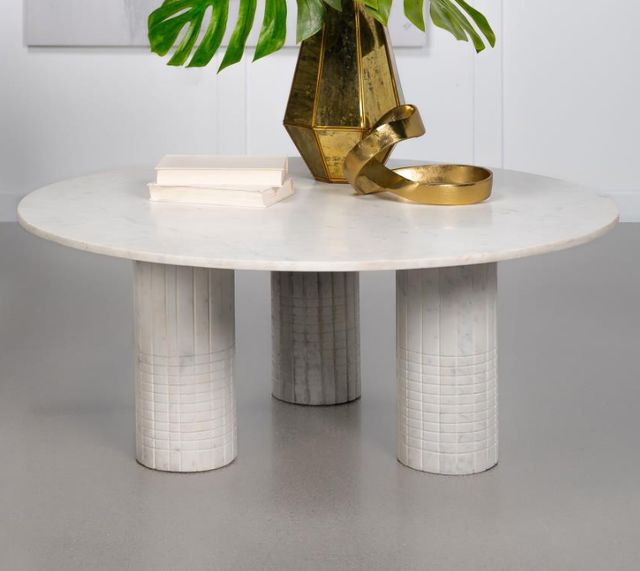 Coaster® Astoria White Round Coffee Table-3