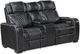 Homelegance® Apex Black Double Power Reclining Loveseat with Center Console-0