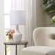 Olliix by Hampton Hill Celine White Ceramic Vase 26" Table Lamp-3
