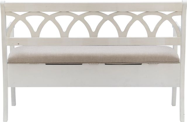 Powell® Elliana White Storage Bench-4
