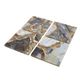 A & B Home 4-Piece Gold/Grey Coaster Set-2