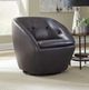 Liberty Furniture Dawson Carmel Slate Leather Swivel Accent Chair-1